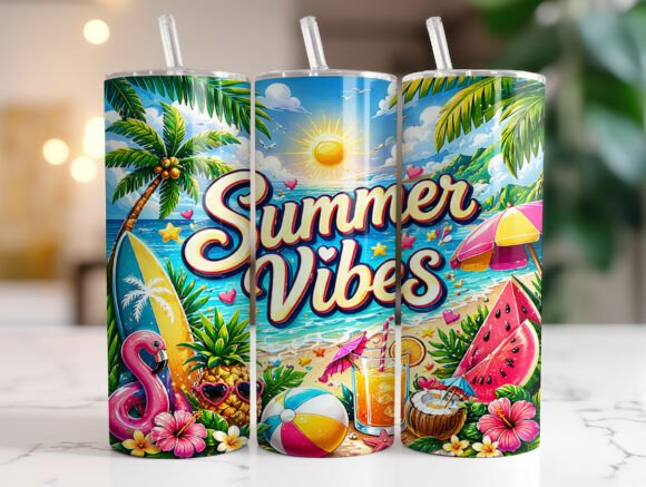 20oz Tropical Beach Summer Vibes Tumbler Review