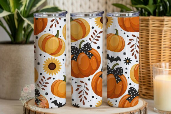 Autumn Pumpkin Polka Dot Bow Tumbler Review