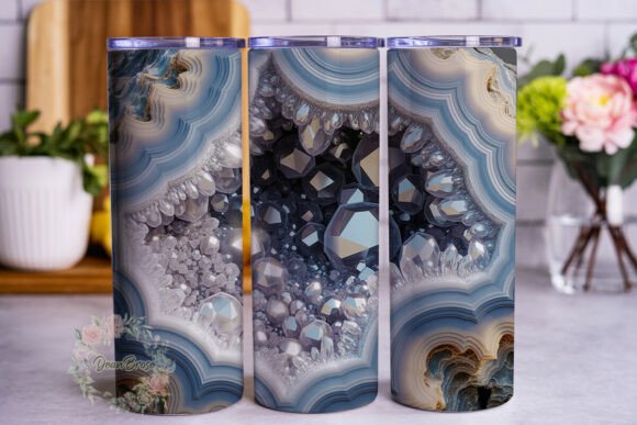 Blue Agate Crystal Geode Tumbler Wrap Design Review