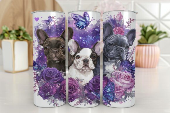 Bulldog Floral Tumbler Design Cute Review