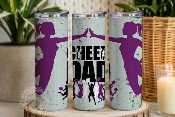 Cheer Dad Grunge Silhouettes Tumbler