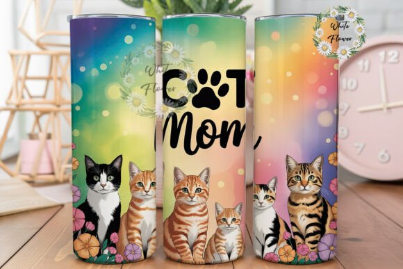 Colorful Cat Mom Tumbler Wrap Review