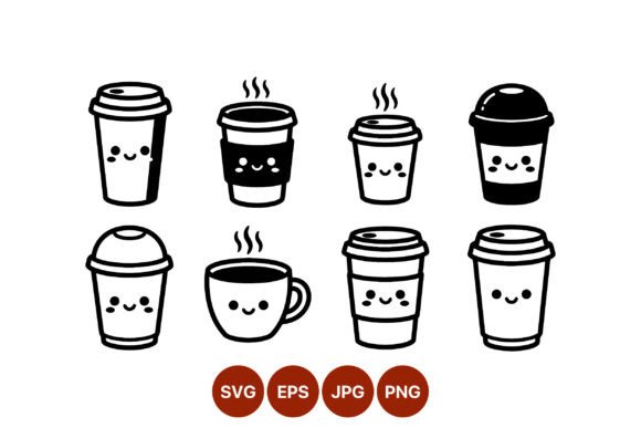 Cute Black Coffee Cup Vector Art Review