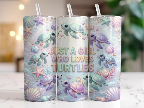 Cute Sea Turtle Pastel Tumbler Wrap Review