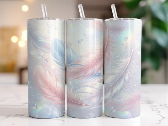 Dreamy Pastel Feather Tumbler Wrap Review