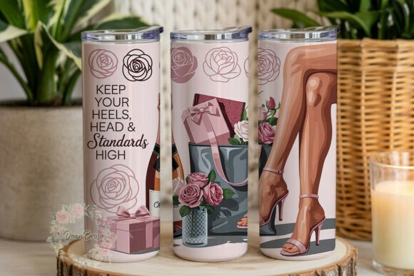 Elegant Glamour Pink Rose Tumbler Wrap Design Review