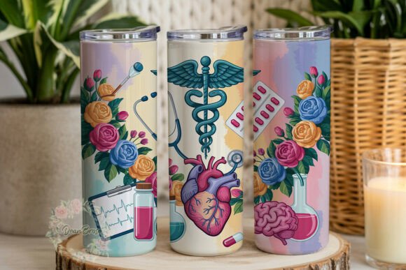 Floral Nurse Life Tumbler Wrap Design Review