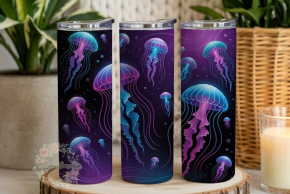 Glowing Jellyfish Deep Sea 20oz Tumbler Design Review