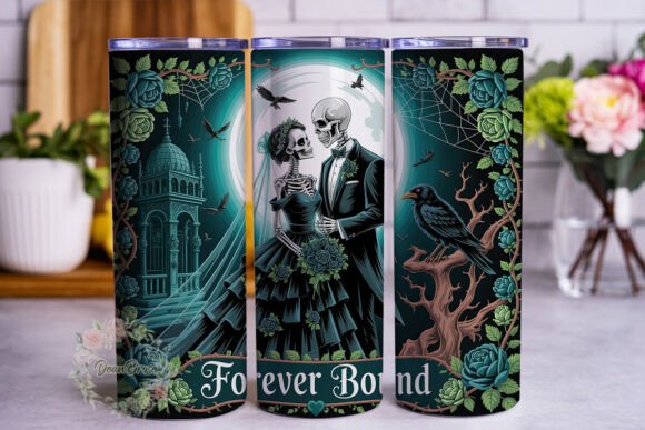 Gothic Skeleton Wedding Tumbler Design Review