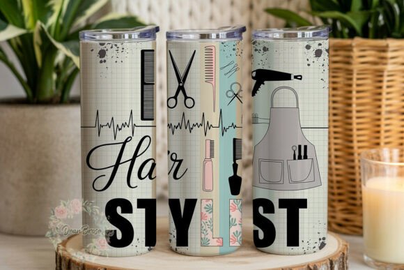 Hair Stylist Heartbeat 20oz Tumbler Wrap