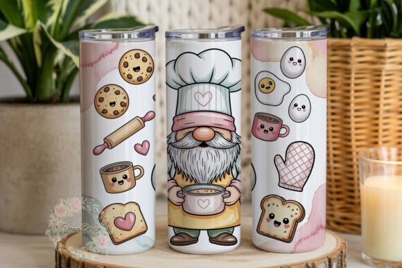 Little Chef Gnome Baking Tumbler Wrap Design Review