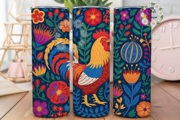 Mexican Folk Art Rooster Skinny Tumbler Review