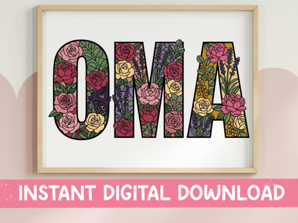 Oma Bold Floral Letters SVG Vibrant Review