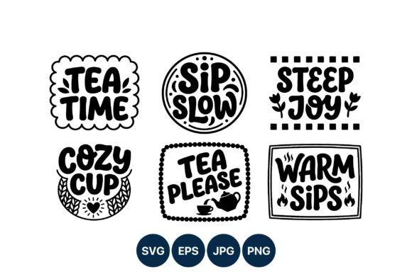 Tea Time Sip Slow Cozy Cup Vector Review